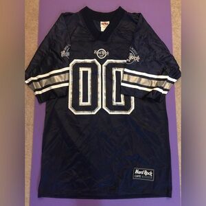 Vintage Hard Rock Cafe New York Football Jersey 90s USA Made NEW size M Blue